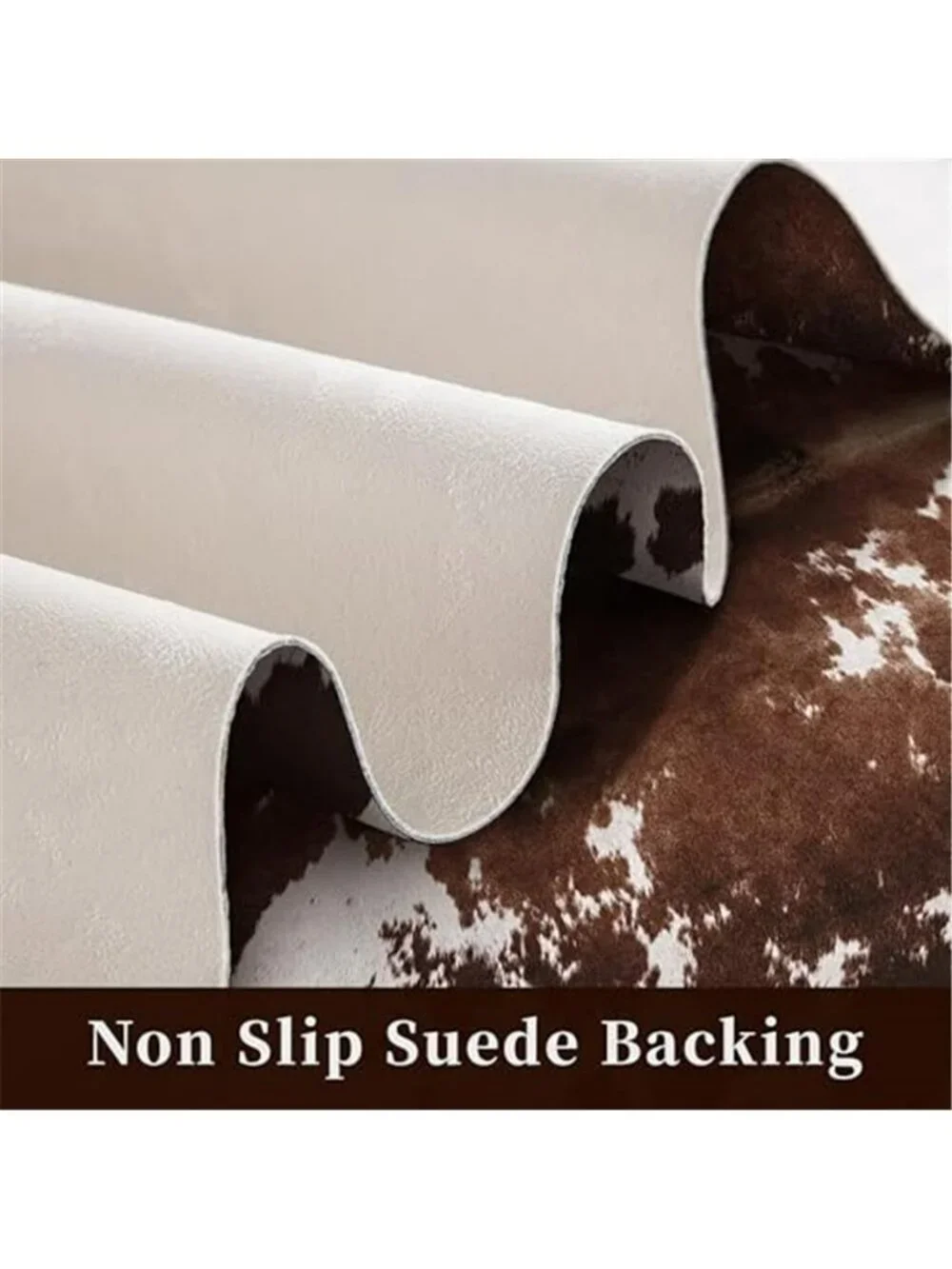 Cow Hide Faux Cowhide Rug: Cow Print Rug for Living Room Bedroom 4.6x5.2 Feet